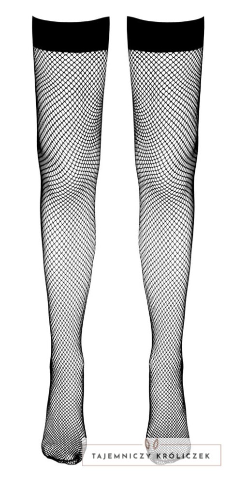 Cottelli LEGWEAR Pończochy kabaretki czarne M z silikonową opaską Cottelli LEGWEAR