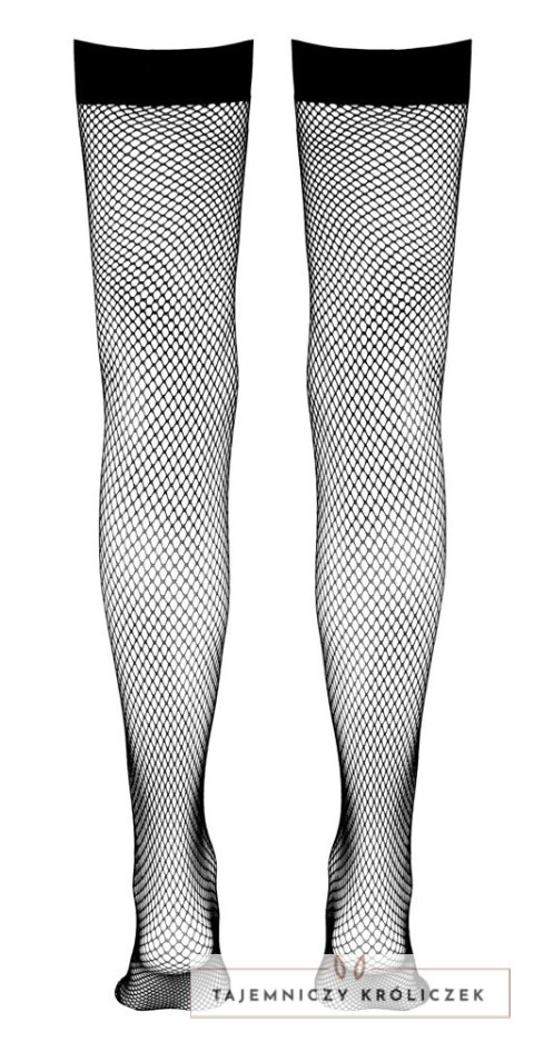 Cottelli LEGWEAR Pończochy kabaretki czarne M z silikonową opaską Cottelli LEGWEAR
