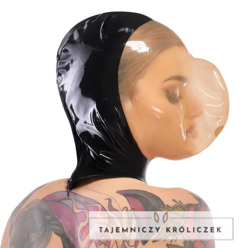 Late X Maska lateksowa czarna z otworem oddechowym 0,4 mm Late X