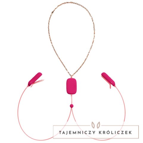 OhMiBod Sphinx Klipsy Wibracyjne Bluetooth, silikon, rożowe, aplikacja OhMiBod