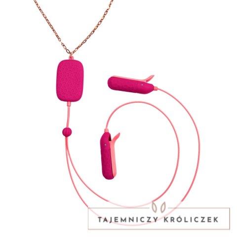 OhMiBod Sphinx Klipsy Wibracyjne Bluetooth, silikon, rożowe, aplikacja OhMiBod