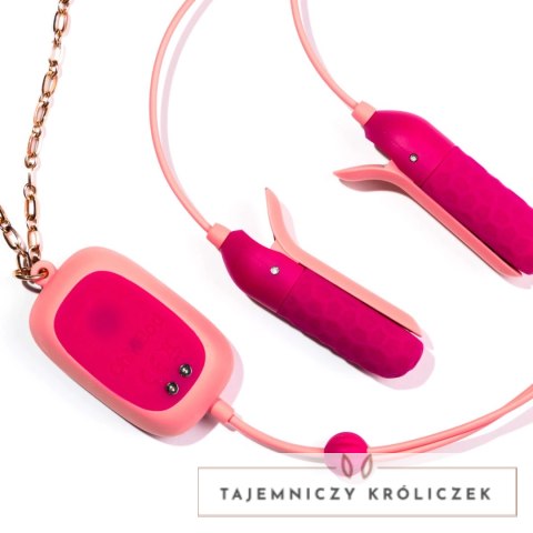 OhMiBod Sphinx Klipsy Wibracyjne Bluetooth, silikon, rożowe, aplikacja OhMiBod
