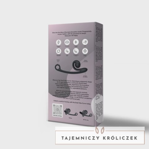 Snail Vibe Curve Czarny - Dwusilnikowy model z technologią Slide'n'Roll Snail Vibe