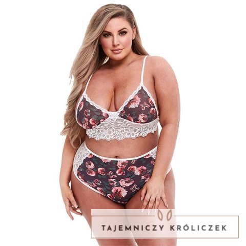Baci Komplet Koronkowy Kwiatowy White Label Q dwuczęściowy Baci Lingerie