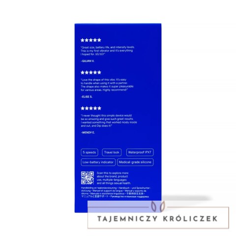 Dame Dip 2.0 - wielofunkcyjny model intymny USB-C, wyższy korpus Dame