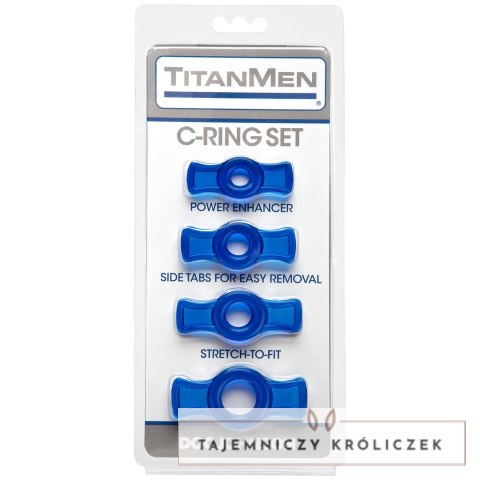 Doc Johnson TitanMen Tools - Zestaw elastycznych pierścieni TPR 4 szt. Doc Johnson