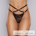 Leg Avenue Cherished Allure stringi koronkowe z regulowanymi paskami Allure