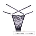 Leg Avenue Cherished Allure stringi koronkowe z regulowanymi paskami Allure
