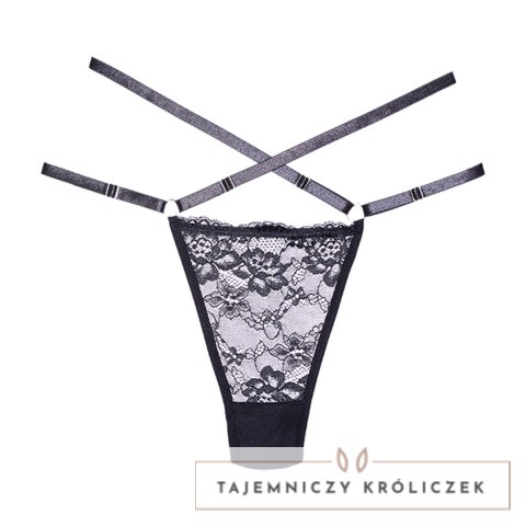Leg Avenue Cherished Allure stringi koronkowe z regulowanymi paskami Allure