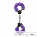 Ouch! Kajdanki z pluszowym wykończeniem fioletowe - komfort i styl Easytoys Fetish Collection
