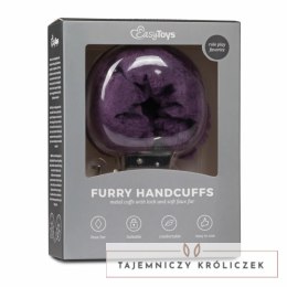 Ouch! Kajdanki z pluszowym wykończeniem fioletowe - komfort i styl Easytoys Fetish Collection