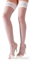 Cottelli Legwear Pończochy Białe Koronka 17 den L Cottelli