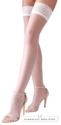 Cottelli Legwear Pończochy Białe Koronka 17 den L Cottelli