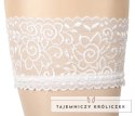 Cottelli Legwear Pończochy Białe Koronka 17 den L Cottelli