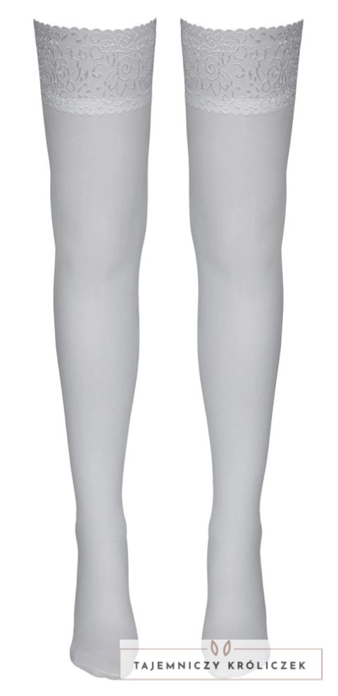 Cottelli Legwear Pończochy Białe Koronka 17 den L Cottelli