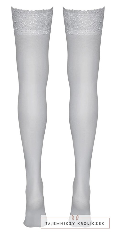 Cottelli Legwear Pończochy Białe Koronka 17 den L Cottelli