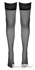 Cottelli Legwear Pończochy Klasyczne z Koronką Czarny Oeko-Tex Cottelli