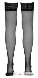 Cottelli Legwear Pończochy Klasyczne z Koronką Czarny Oeko-Tex Cottelli