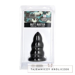 Domestic Partner Butt Buster Black - korek progresywny, miękka guma Domestic Partner
