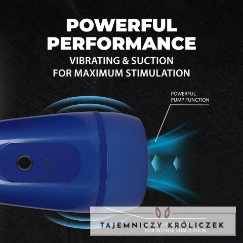 Pulsar Vibrobator Metallic Blue - System ssąco-wibracyjny, anatomiczny Pumped by Shots