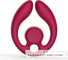 SVibe GIZI Duo Burdeos - Anatomiczny Stymulator Podwojny dla Par z Pilotem Snail Vibe
