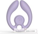 SVibe GIZI Duo - podwojny stymulator dla par, liliowy, pilot bezprzewodowy Snail Vibe