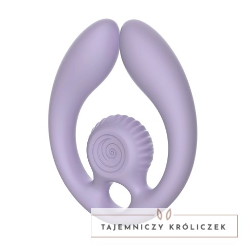 SVibe GIZI Duo - podwojny stymulator dla par, liliowy, pilot bezprzewodowy Snail Vibe