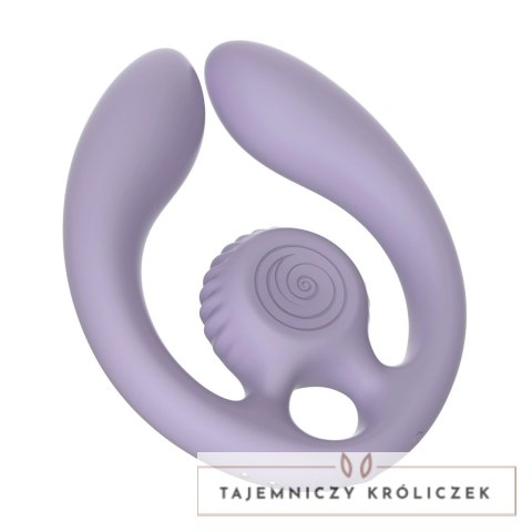SVibe GIZI Duo - podwojny stymulator dla par, liliowy, pilot bezprzewodowy Snail Vibe