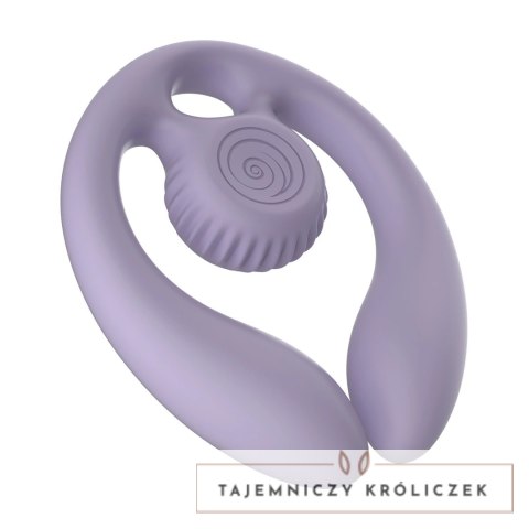 SVibe GIZI Duo - podwojny stymulator dla par, liliowy, pilot bezprzewodowy Snail Vibe