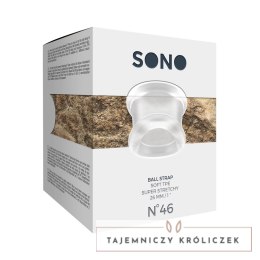 Shots Pasek z kulką No.46, elastyczny TPE, czarny/połprzezroczysty Sono by Shots