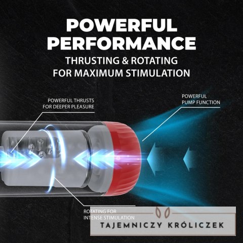 Shots StrokeMate Metaliczny Czerwony System Rotacji i Ssania 8714273061362 Pumped by Shots