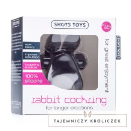 Shots Toys Rabbit - silikonowy pierścień wibrujący z motywem kroliczka Shots Toys