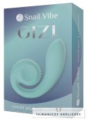 Snail Vibe Gizi turkusowy - wibrator z elastycznym systemem duo 19 cm Snail Vibe