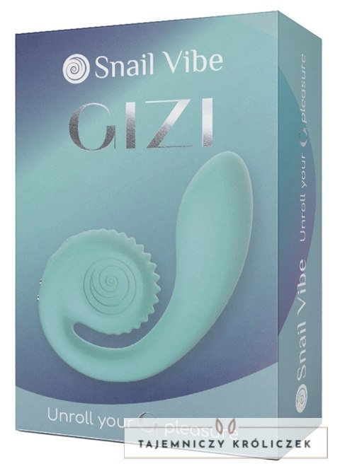 Snail Vibe Gizi turkusowy - wibrator z elastycznym systemem duo 19 cm Snail Vibe