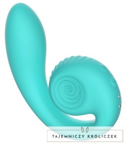 Snail Vibe Gizi turkusowy - wibrator z elastycznym systemem duo 19 cm Snail Vibe