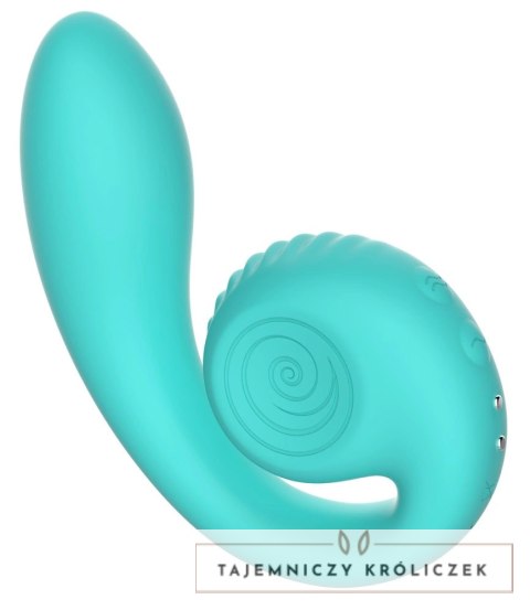 Snail Vibe Gizi turkusowy - wibrator z elastycznym systemem duo 19 cm Snail Vibe