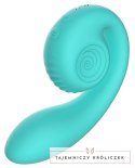 Snail Vibe Gizi turkusowy - wibrator z elastycznym systemem duo 19 cm Snail Vibe