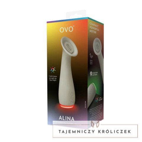 Ovo Alina Model Beżowy - Wibrator Precyzyjny, 9 Trybow, LED, USB OVO