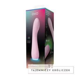 Ovo Ciana rożowy - urządzenie punktowe G, silikon, 9 programow, LED OVO