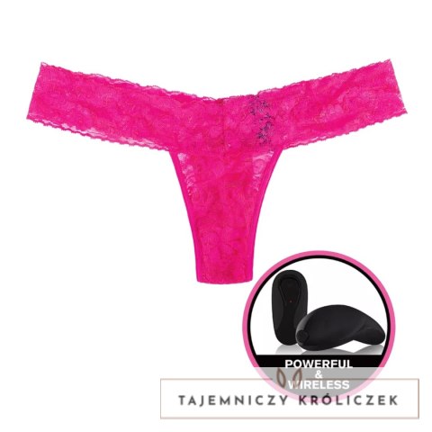 Secrets Stringi Queen Size z bezprzewodowym systemem wibracyjnym, rożowe Secrets Vibrating Panties