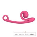 Snail Vibe Curve podwojny stymulator punktu G rożowy, 2 silniki, silikon Snail Vibe