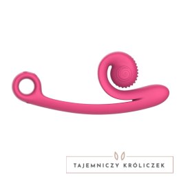 Snail Vibe Curve podwojny stymulator punktu G rożowy, 2 silniki, silikon Snail Vibe