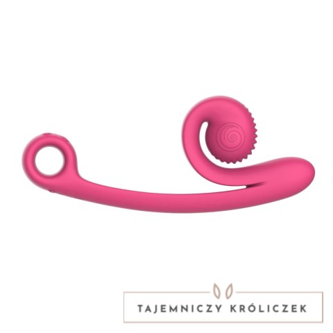 Snail Vibe Curve podwojny stymulator punktu G rożowy, 2 silniki, silikon Snail Vibe