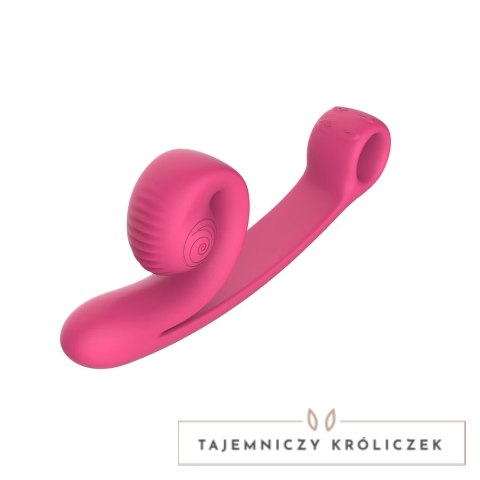 Snail Vibe Curve podwojny stymulator punktu G rożowy, 2 silniki, silikon Snail Vibe