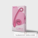 Snail Vibe Curve podwojny stymulator punktu G rożowy, 2 silniki, silikon Snail Vibe