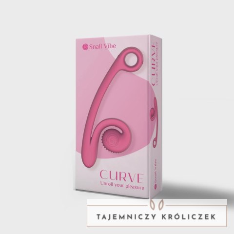 Snail Vibe Curve podwojny stymulator punktu G rożowy, 2 silniki, silikon Snail Vibe