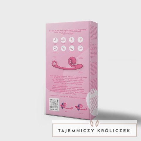 Snail Vibe Curve podwojny stymulator punktu G rożowy, 2 silniki, silikon Snail Vibe