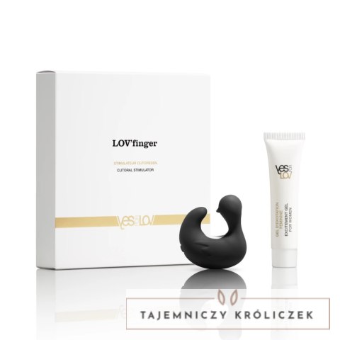YESforLOV LovFinger - Wibrujący Pierścień na Palec + Żel Stymulujący 10g YESforLOV