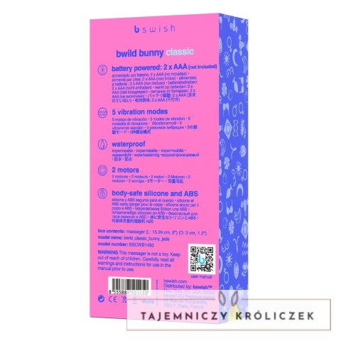 B Swish Bwild Classic Bunny Jade dwusilnikowy masażer wodoodporny B Swish