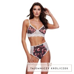 Baci Komplet Koronkowy Kwiatowy z Figiami S/M White Label Baci Lingerie